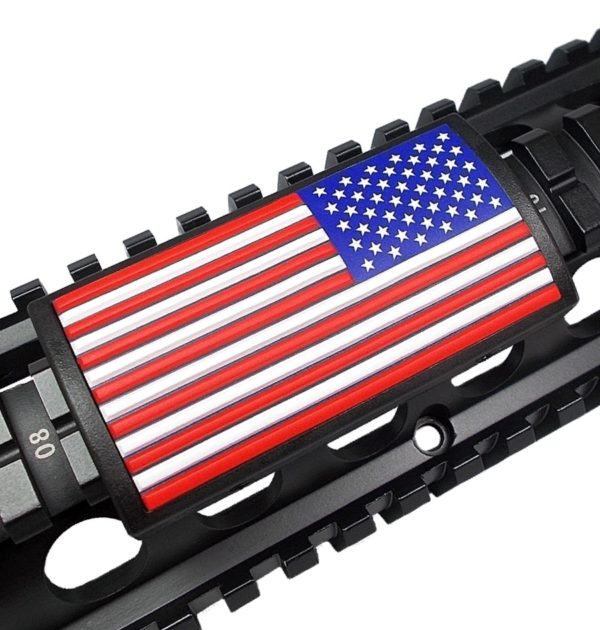 Custom Gun Rails – Red / White / Blue Flag – Stars Right