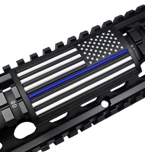 Custom Gun Rails – Blue Line Flag – Stars Right