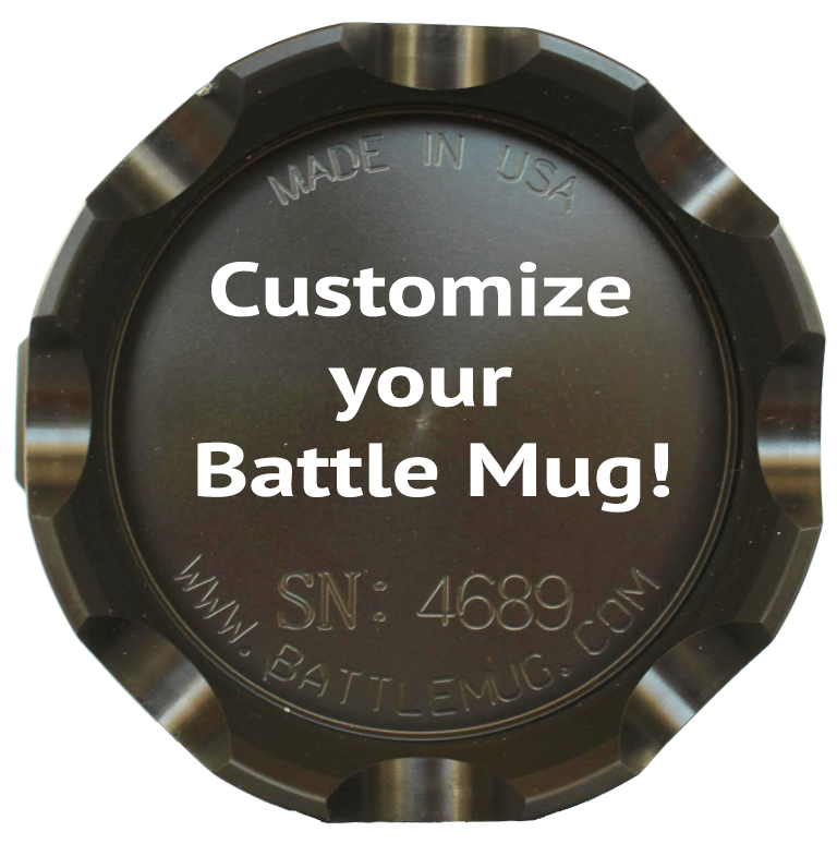 Battle Mug Engraved Text